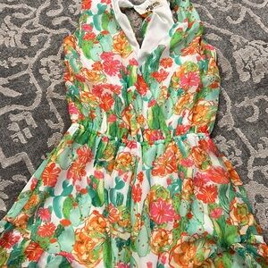 Floral Romper with Vibrant Colors